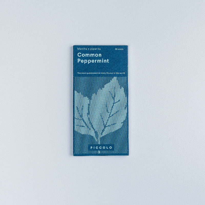 Frøpose med pebermyntefrø fra Piccolo Seeds – klassisk aromatisk urt med frisk kølende smag