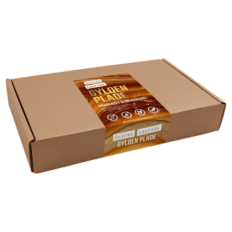Gylden Plade fra Solrød Lakrids – 160 g