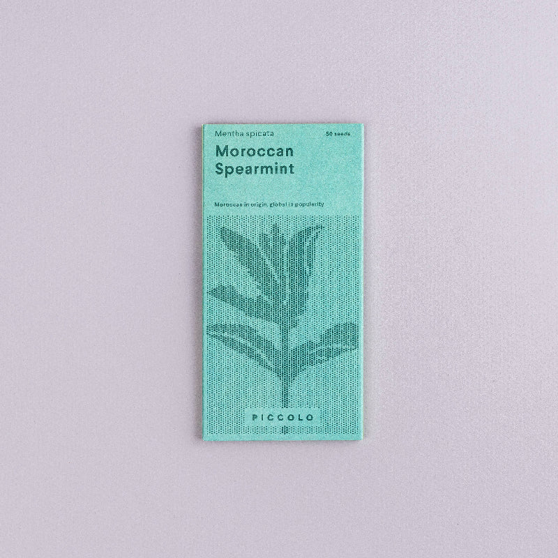 Frøpose med marokkansk myntefrø fra Piccolo Seeds – kompakt sort til klassisk myntete og havebrug