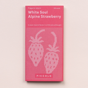 Frøpose med White Soul hvide alpine jordbærfrø fra Piccolo Seeds – naturlig mutation med tropisk smag af guava og ananas