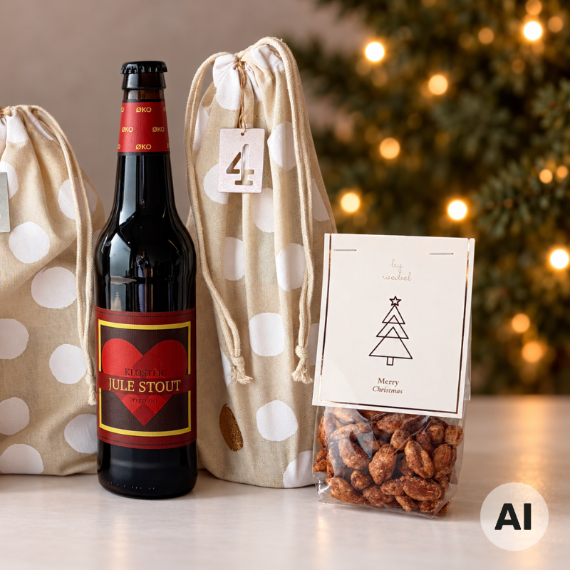 Adventskalender med danske juleøl og søde lækkerier