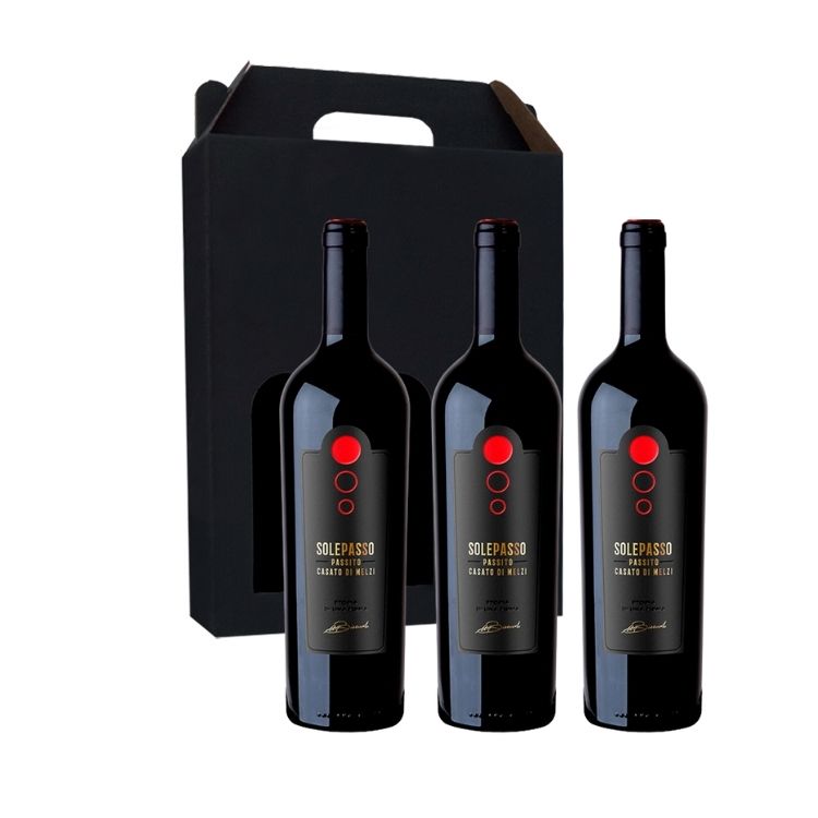 Vingave 3 fl. rødvin, Solepasso IGT Puglie Passito (Italien)