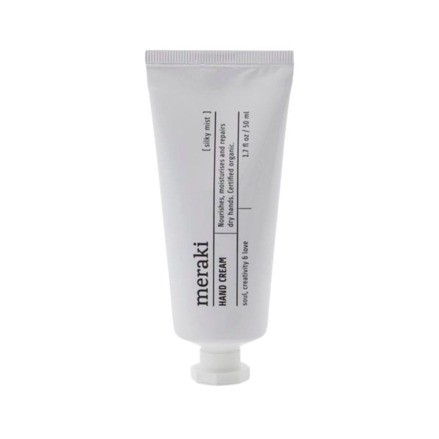Meraki Silky Mist økologisk håndcreme i tube til tørre hænder.