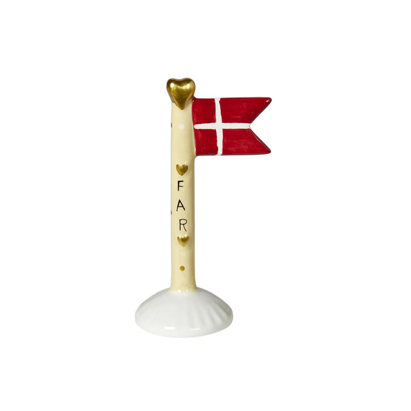 Keramik flag med teksten far