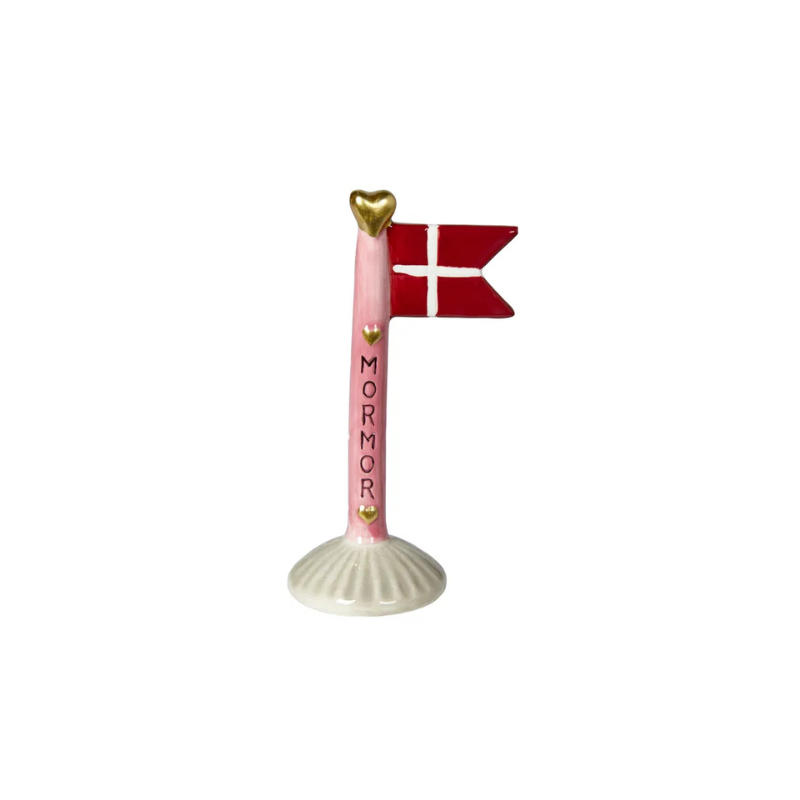 Keramik flag med teksten mormor
