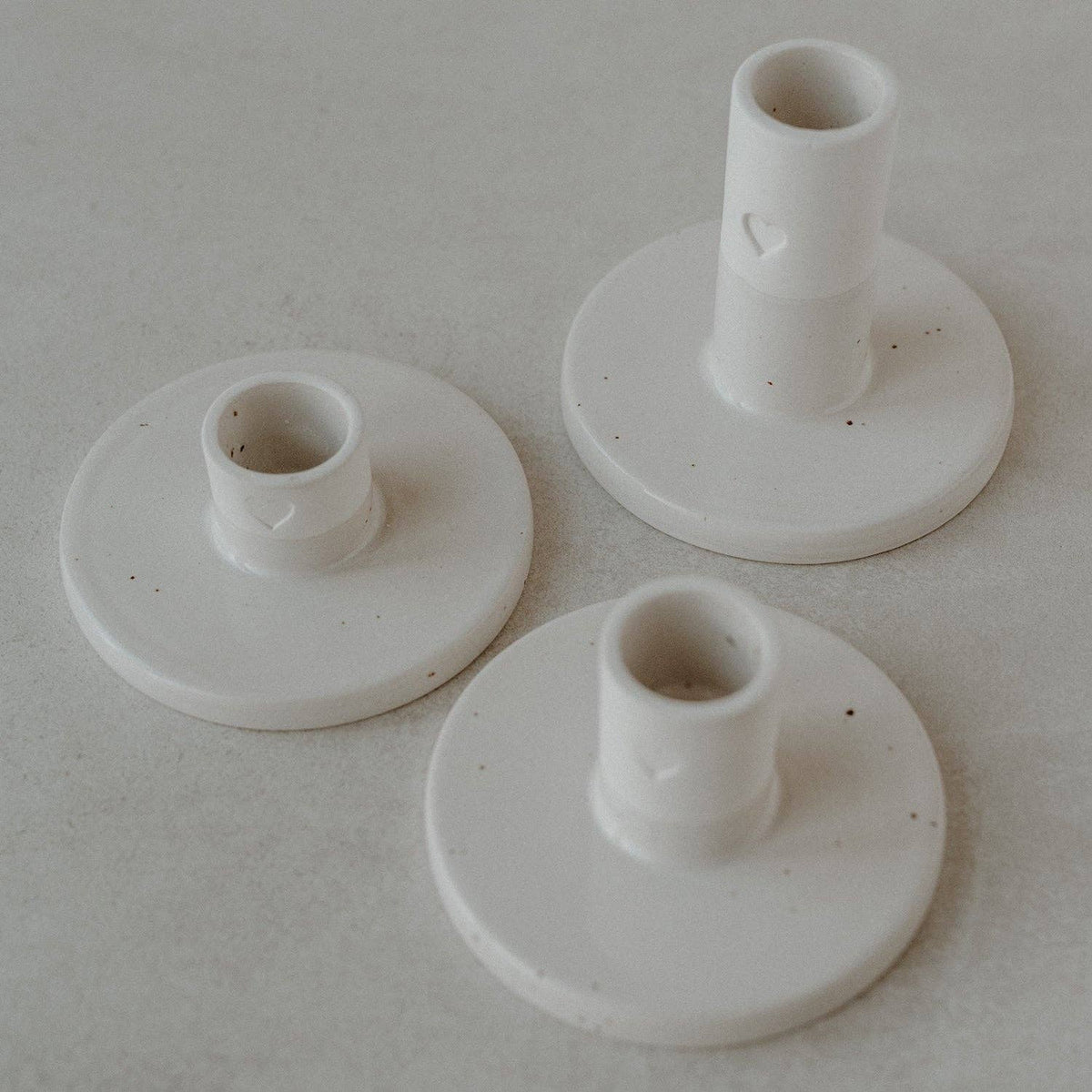 Lysestage 🖤 | Keramik | 7,5 cm høj