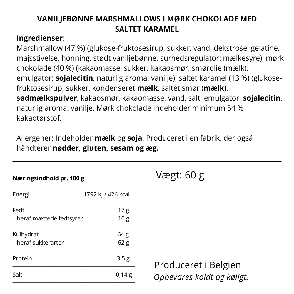 Marshmallows - Skumfidus med havsalt karamel og mørk chokolade