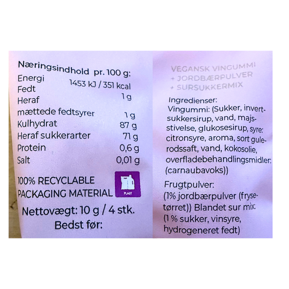 Flow Pack, Vingummi m. Jordbær - Box The Original