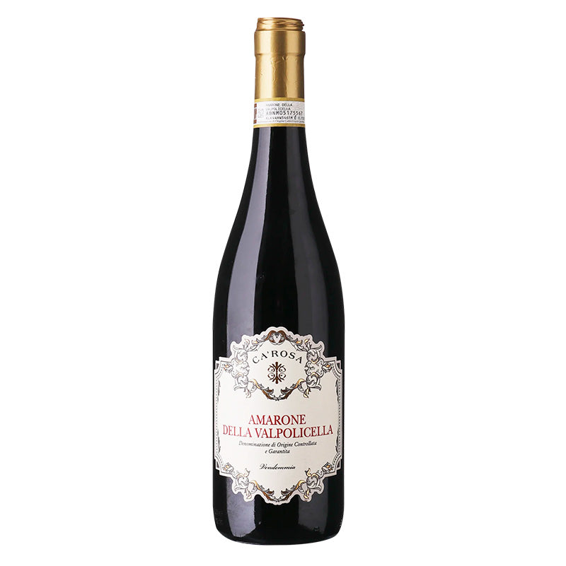 En flaske Ca' Rosa Amarone della Valpolicella rødvin fra Delikatessehusets udvalg af italienske vine.