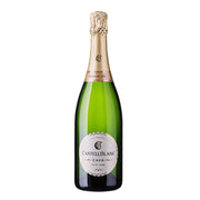 Flaske med Castellblanc Cava Medium Dry mousserende vin fra Delikatessehuset.