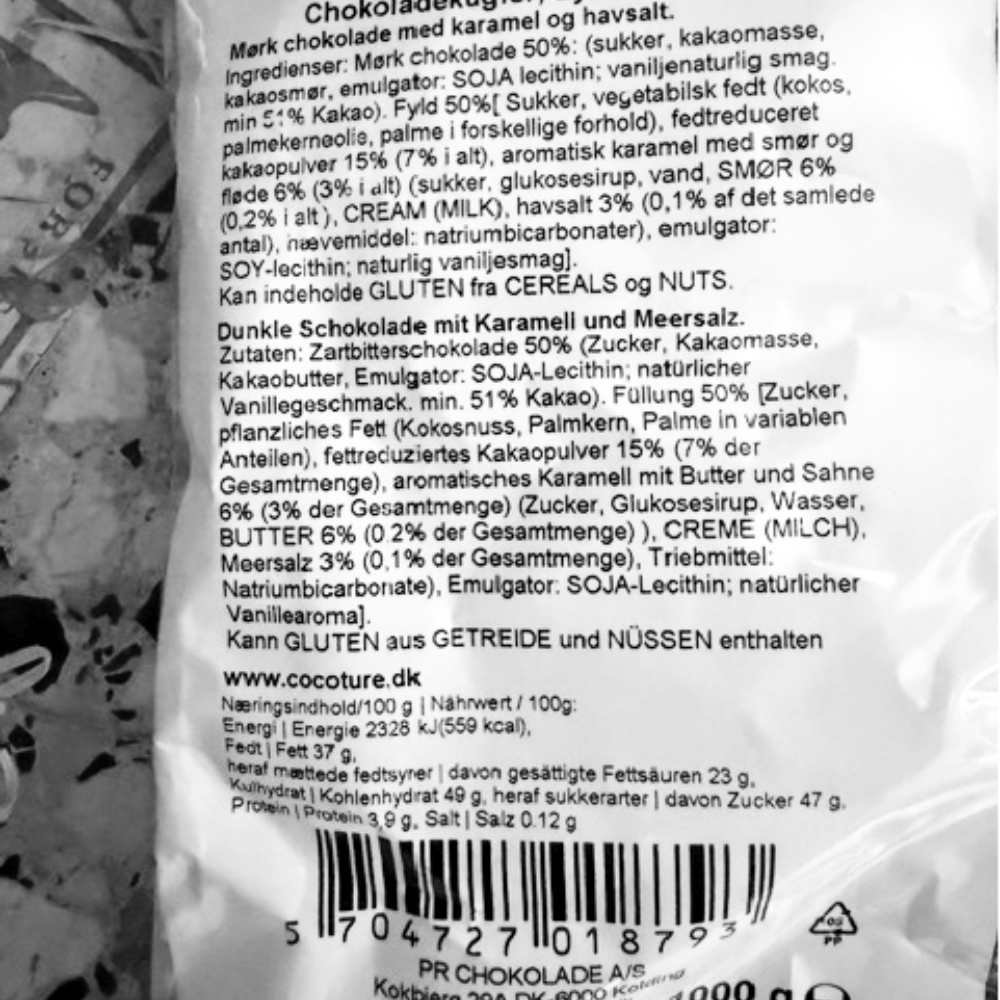STORKØB 1 kg Cocoture Chokoladekugler | Chokolade med karamel & havsalt - lysebrun