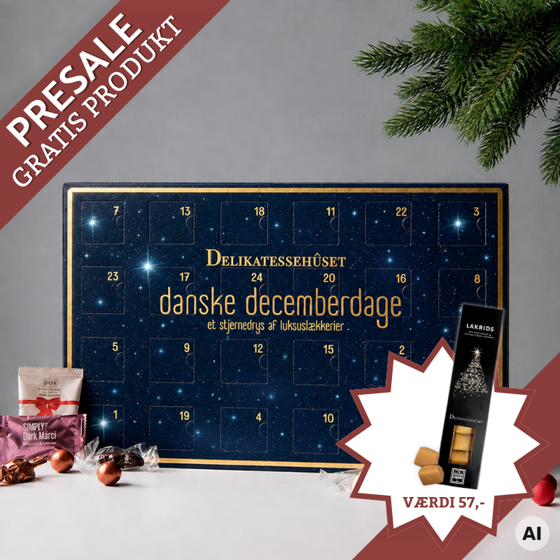 Julekalender fra Delikatessehuset med et udvalg af luksus gourmet brands