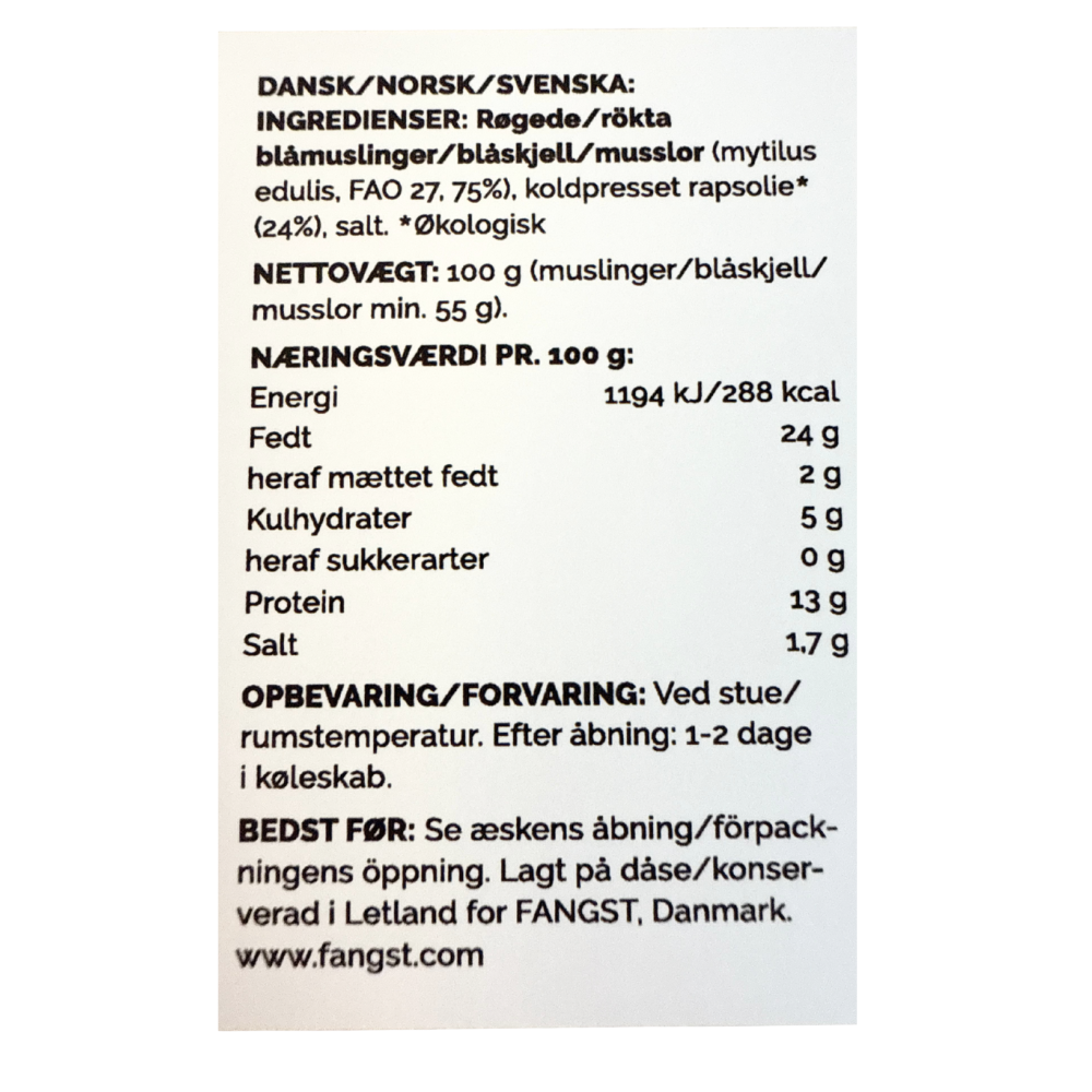 Blåmuslilng i koldpresset rapsolie - Fangst
