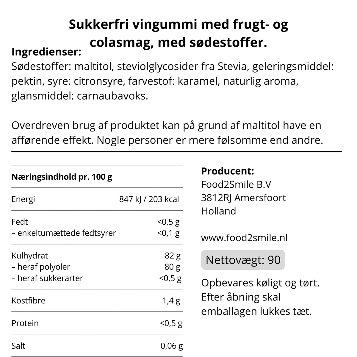 ColaLa - Sukkerfri Slik