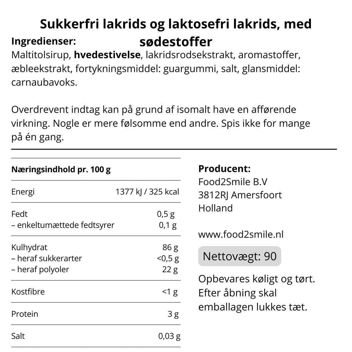 Liquoricious - Sukkerfri Lakrids