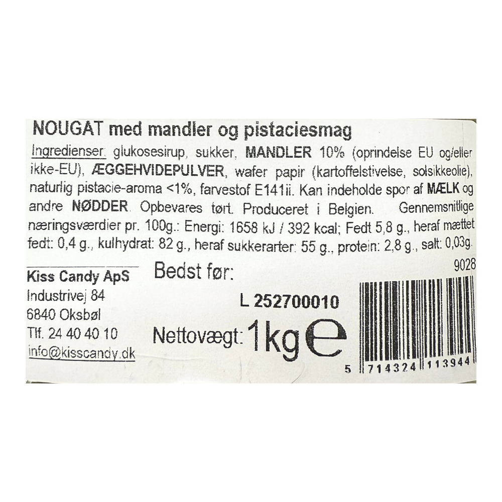 STORKØB, Fransk Nougat med pistacie - Bites (78 stk.)