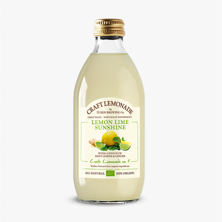 Økologisk Craft Lemonade med smag af lemon lime sunshine fra Tuxen Brewing Co.