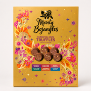 Julekalender med bløde, franske chokoladetrøfler fra Monty Bojangles. Bestil online hos Delikatessehuset.