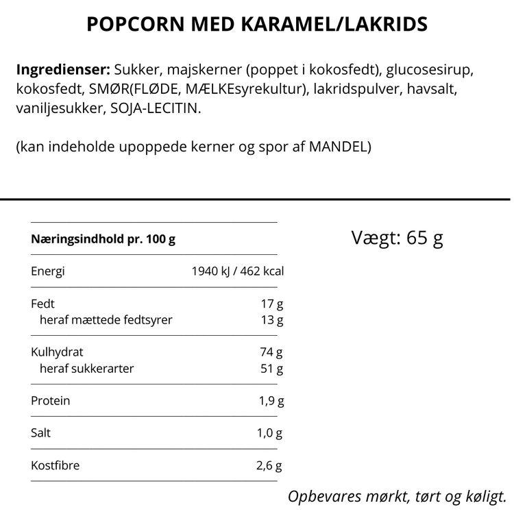 Popcorn med lakrids, No Crap