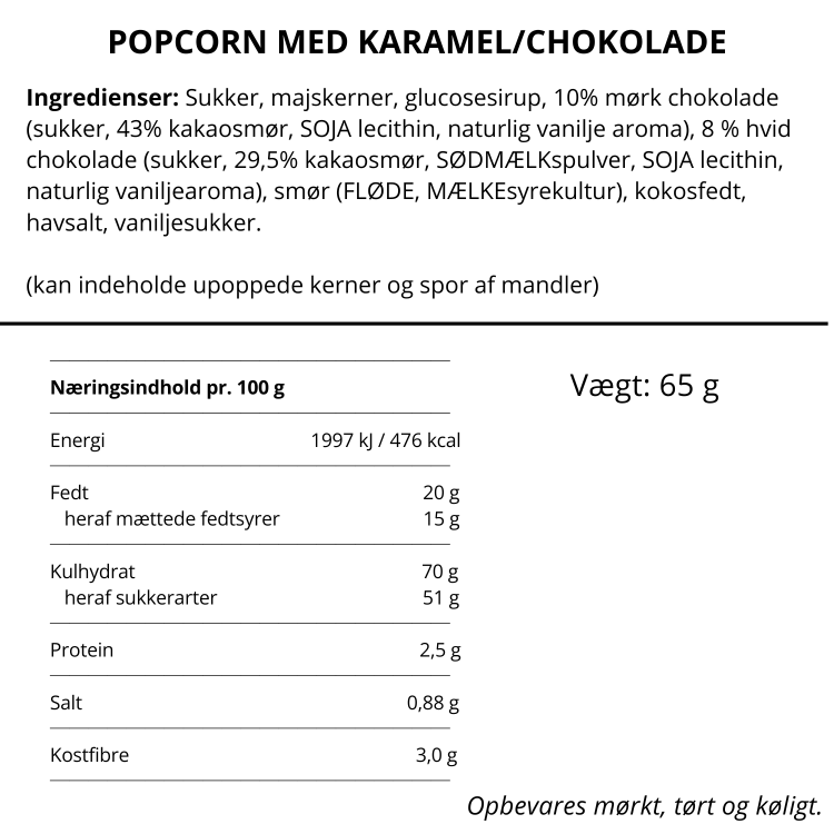 Popcorn med Belgisk chokolade, No Crap