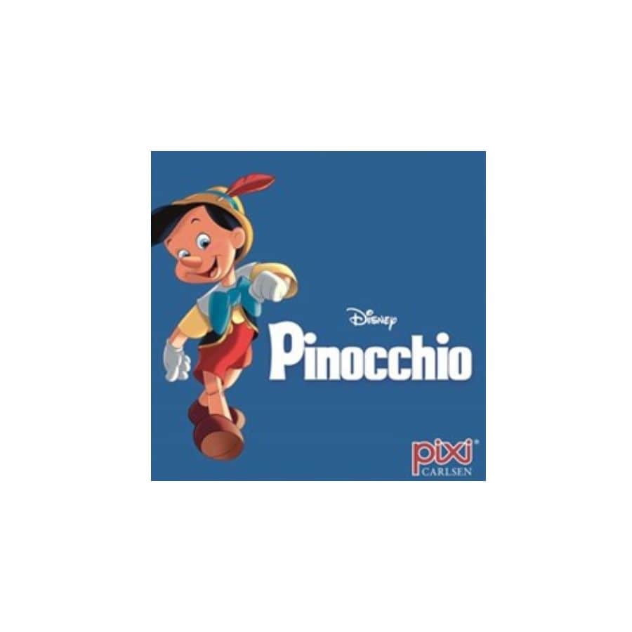 Forsiden af en Disney Pinocchio Pixi-bog fra forlaget Carlsen.