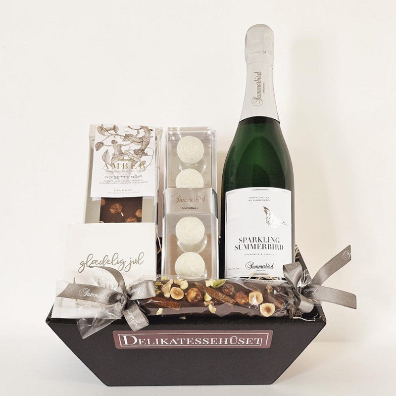 Julekurv med Sparkling og chokolade