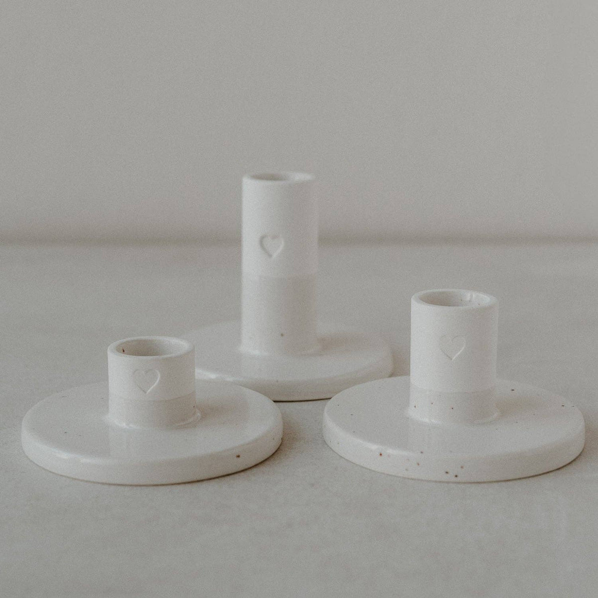 Lysestage 🖤 | Keramik | 7,5 cm høj