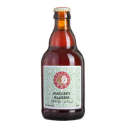 Flaske med Magleby Klassik alkoholfri og økologisk øl fra Bryghuset Møn.