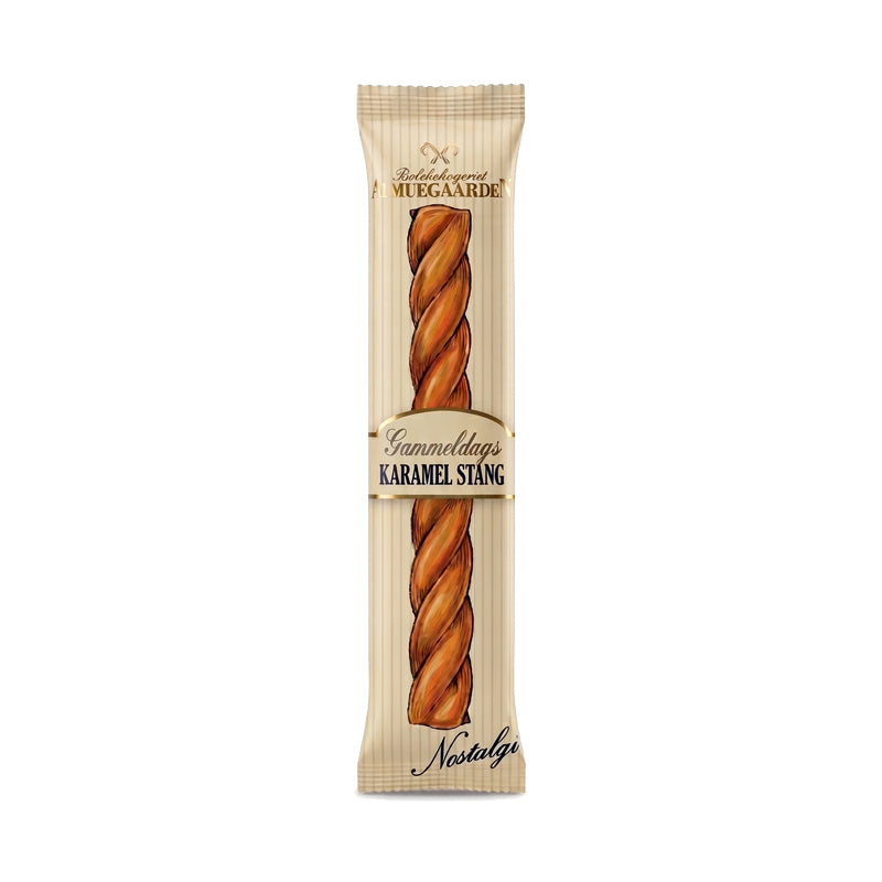Almuegaarden Karamelstang 49 g i Nostalgi-emballage