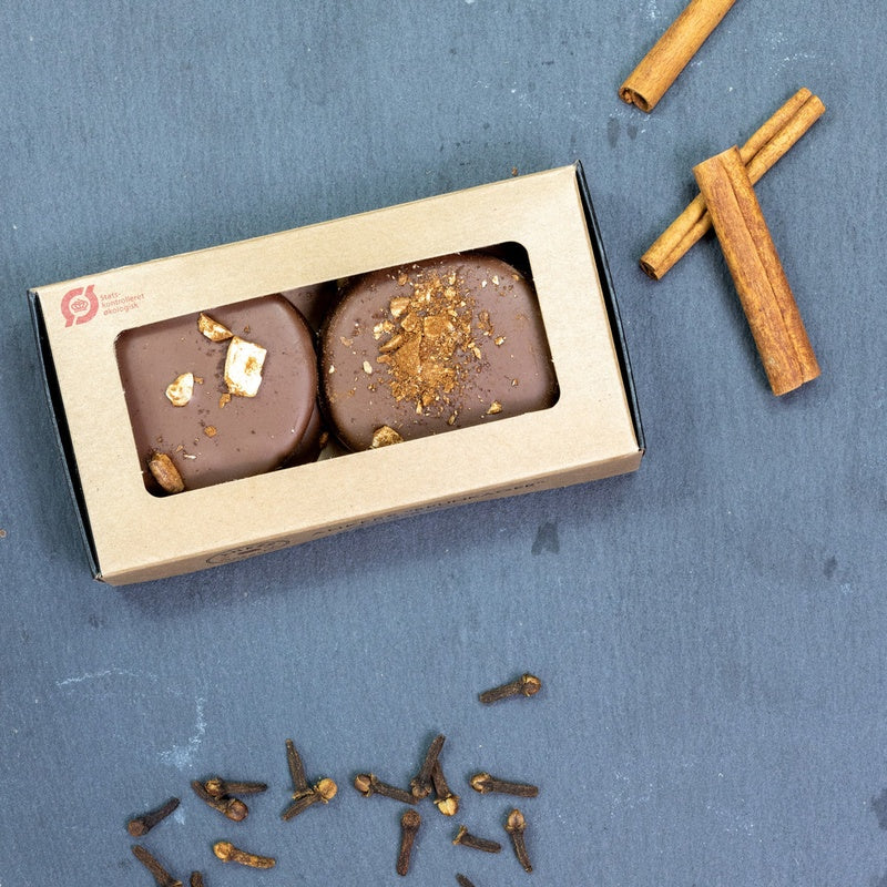 Konfekt-brunkager 4 stk. - Anker Chokolade i Anker Chokolades originale æske