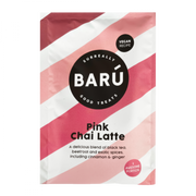 Barú Pink Chai Latte brev med vegansk opskrift af sort te, rødbede og krydderier.