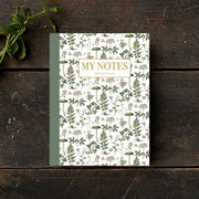 Noteshæfte | Grønt blomstermønster