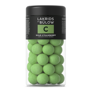 Lakrids, chokolade &amp; sur jordbær. En lækker, frisk og frugtig snack.&nbsp;