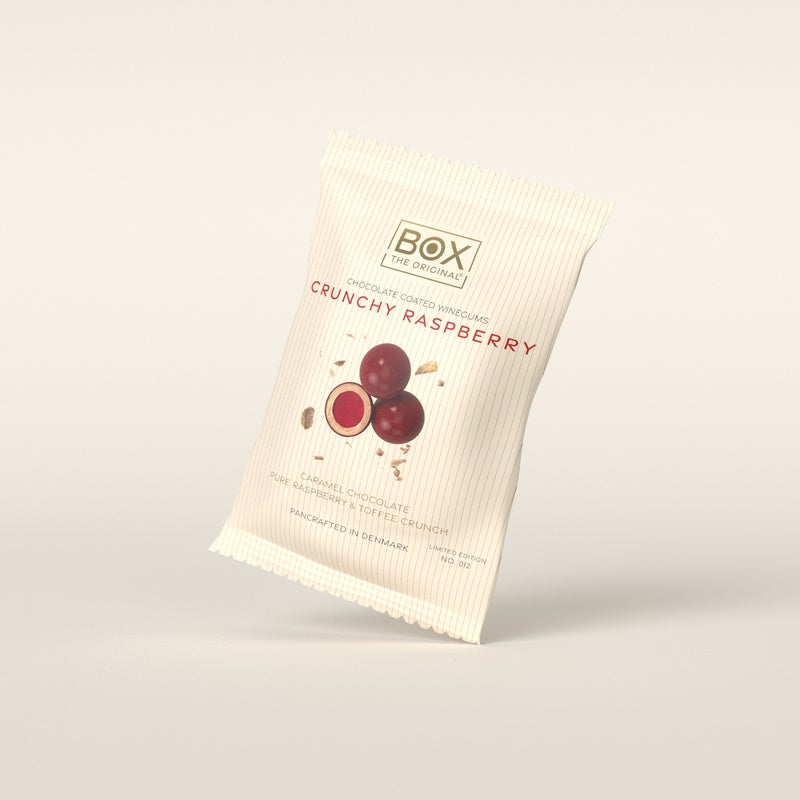 Box The Original Crunchy Raspberry i julepose med 70 g