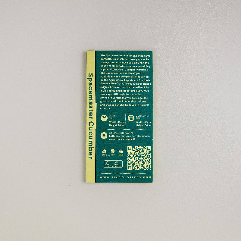 Frøpose med Spacemaster agurkefrø fra Piccolo Seeds