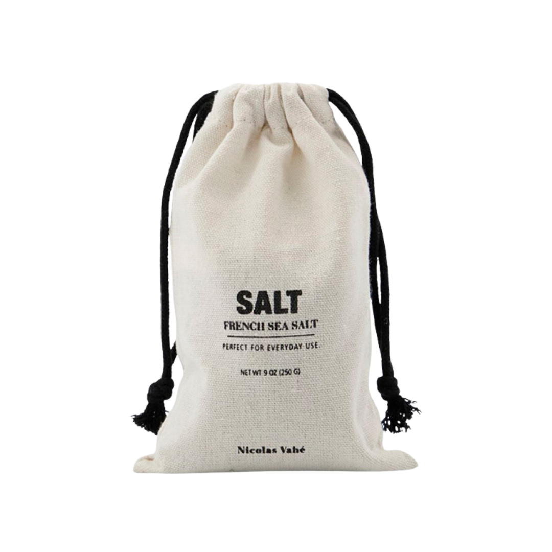 Nicolas Vahé fransk havsalt i dekorativ stofpose på 250 gram til madlavning.