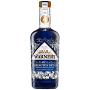 Warner's Harrington Dry Gin flaske, en aromatisk og krydret britisk gin destilleret på Falls Farm.