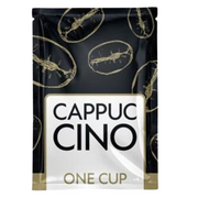 One Cup instant cappuccino brev til nem tilberedning af kaffesmag fra Delikatessehuset.