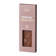 Chokoladeplade 'Many Congrats' fra Xocolatl. Ønsk tillykke med chokolade¨
