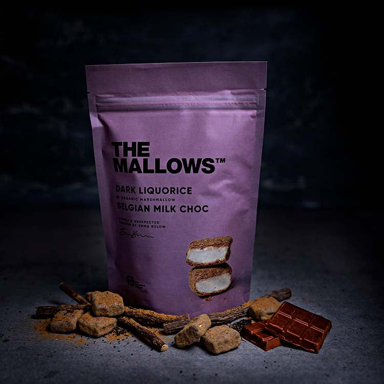 Skumfiduser the mallows lilla mørk lakrids og chokolade