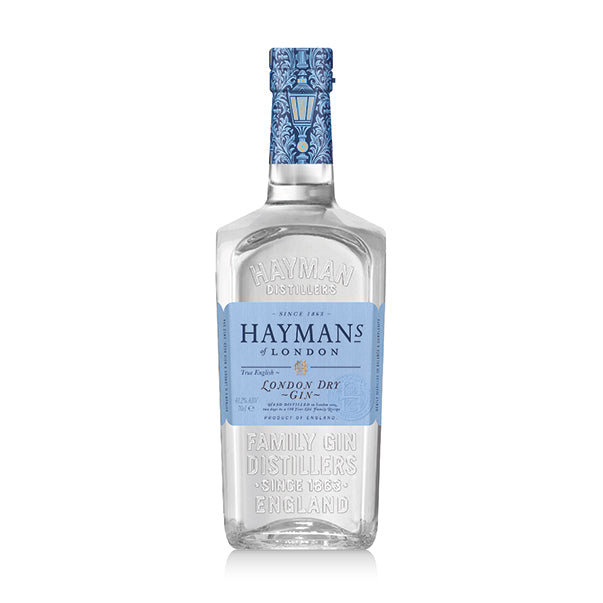 Flaske med Hayman's of London Dry Gin på en webshop med udvalg af spiritus.
