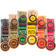 Sampak med bornholmsk gourmetpasta og tilhørende pastapesto fra Pastariget i flere varianter.